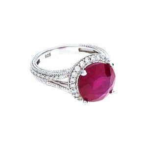 ⭐️HOST PICK⭐️ Appraisal $935 - Red Ruby Ring 3.45 carat Rhodium Plated